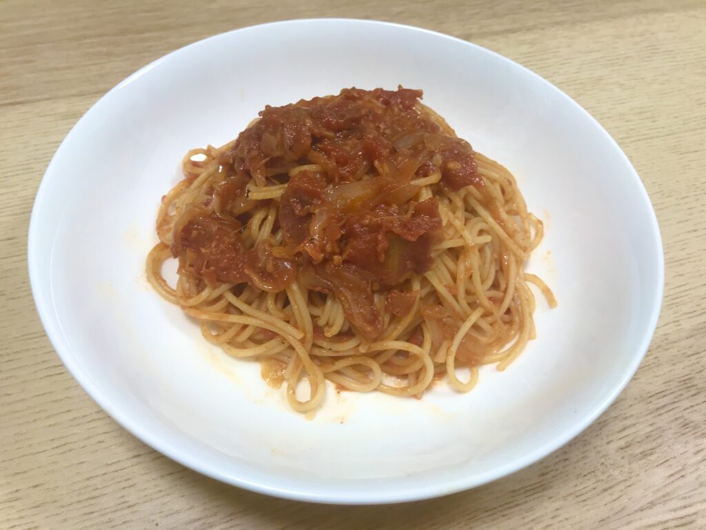 至高のトマトソースパスタ